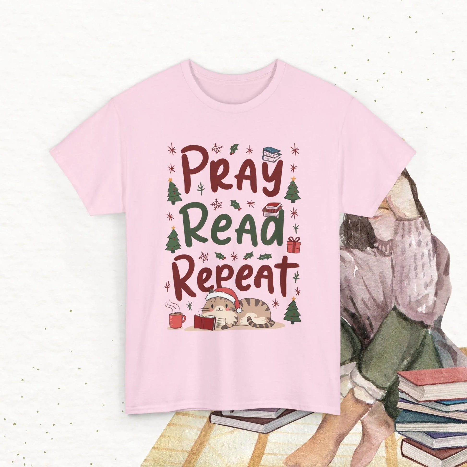 Pray Read Repeat Cotton Tshirts - Billien