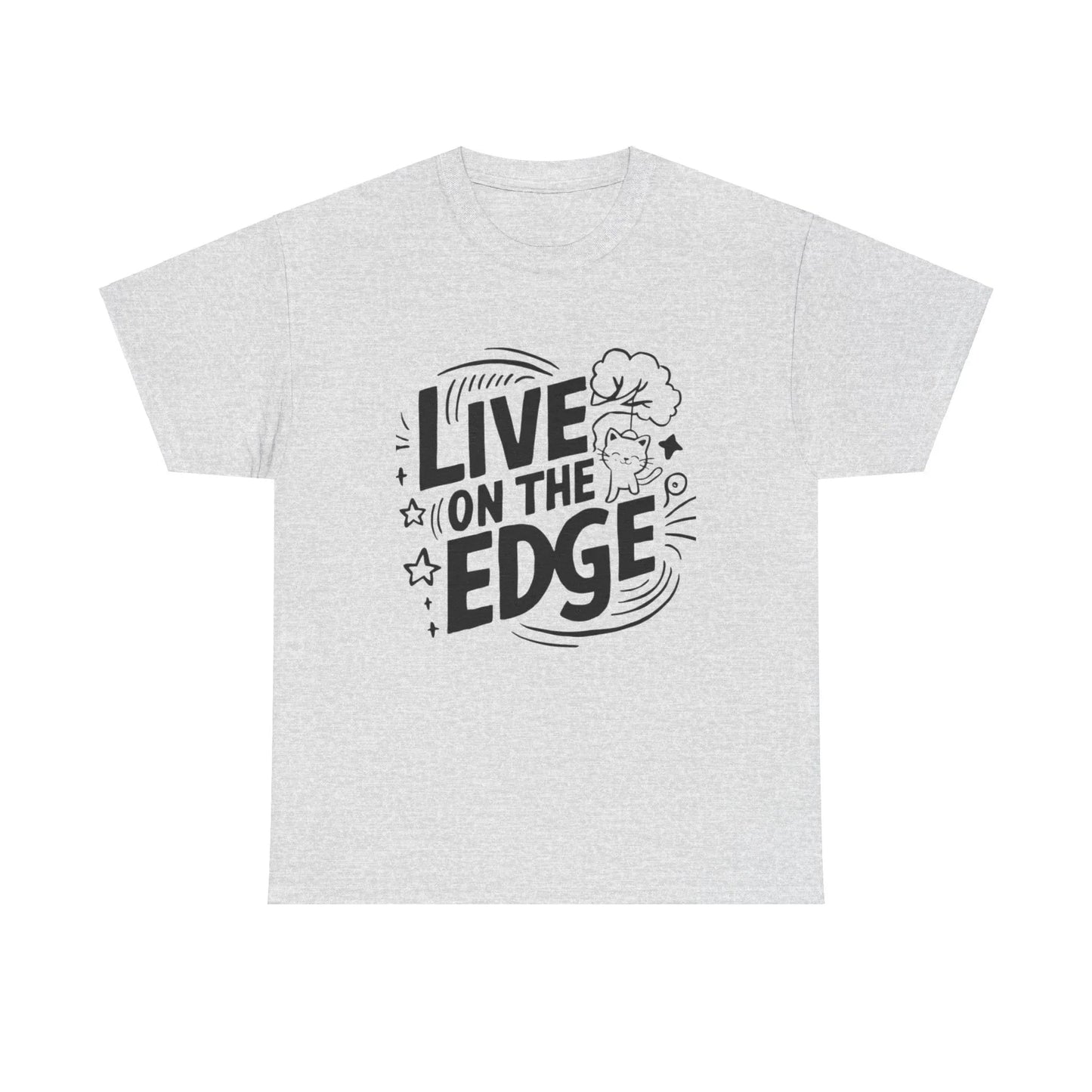 Live On The Edge Idiom Cotton T-Shirt - Billien