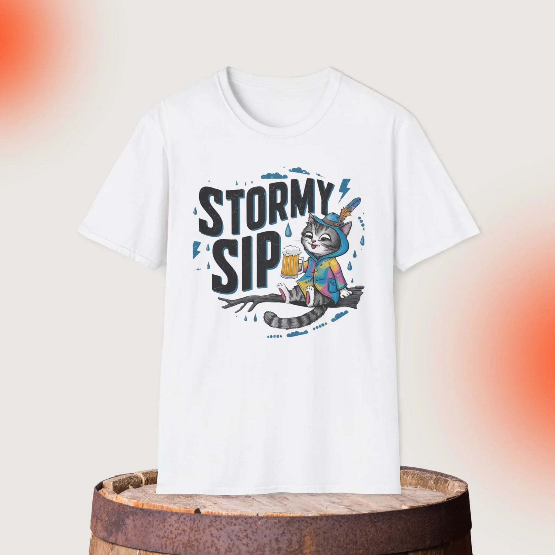 Stormy Sip Cotton Men Tshirt - Billien