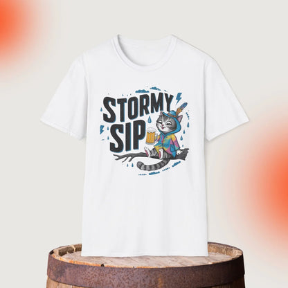 Stormy Sip Cotton Men Tshirt - Billien
