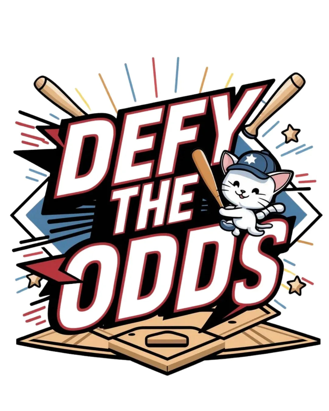 Defy The Odds Baseball Crew Neck Cotton Tees - Billien