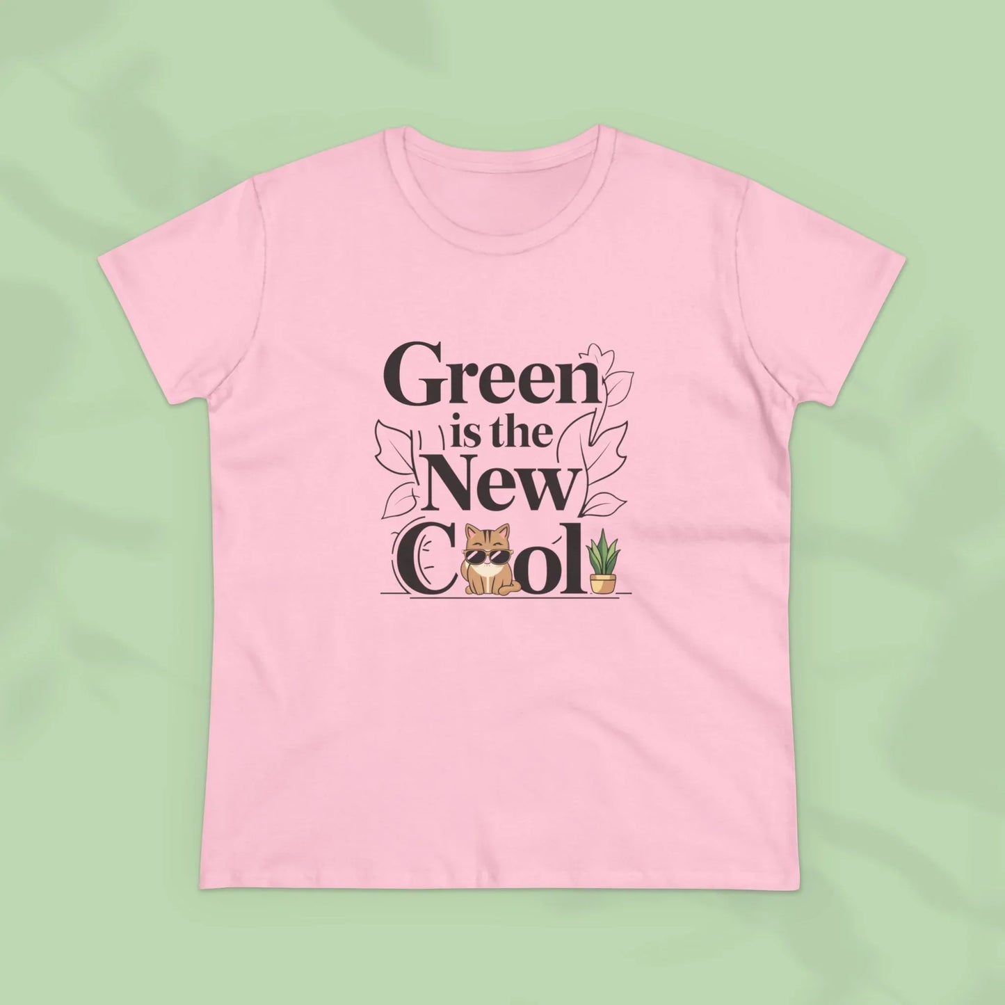 Green Is The New Cool Women Cotton Tshirt - Billien