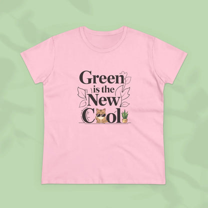 Green Is The New Cool Women Cotton Tshirt - Billien