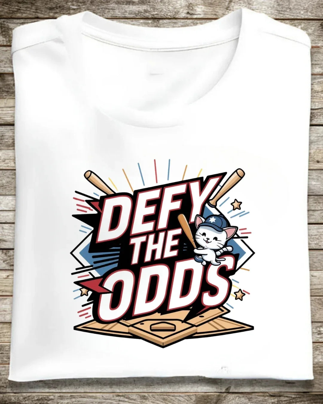 Defy The Odds Baseball Crew Neck Cotton Tees - Billien