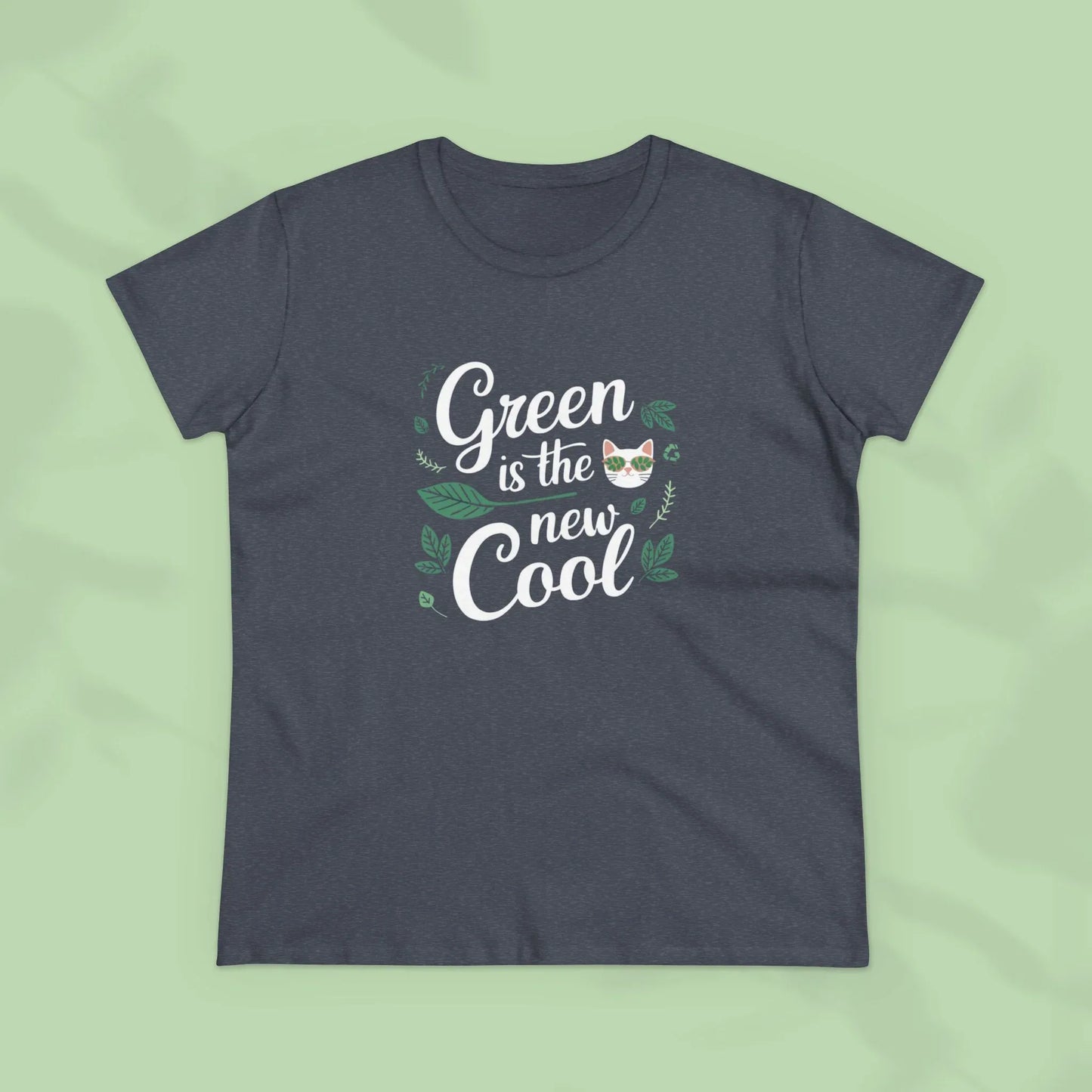 Green Is The New Cool Cotton Women Tshirt - Billien