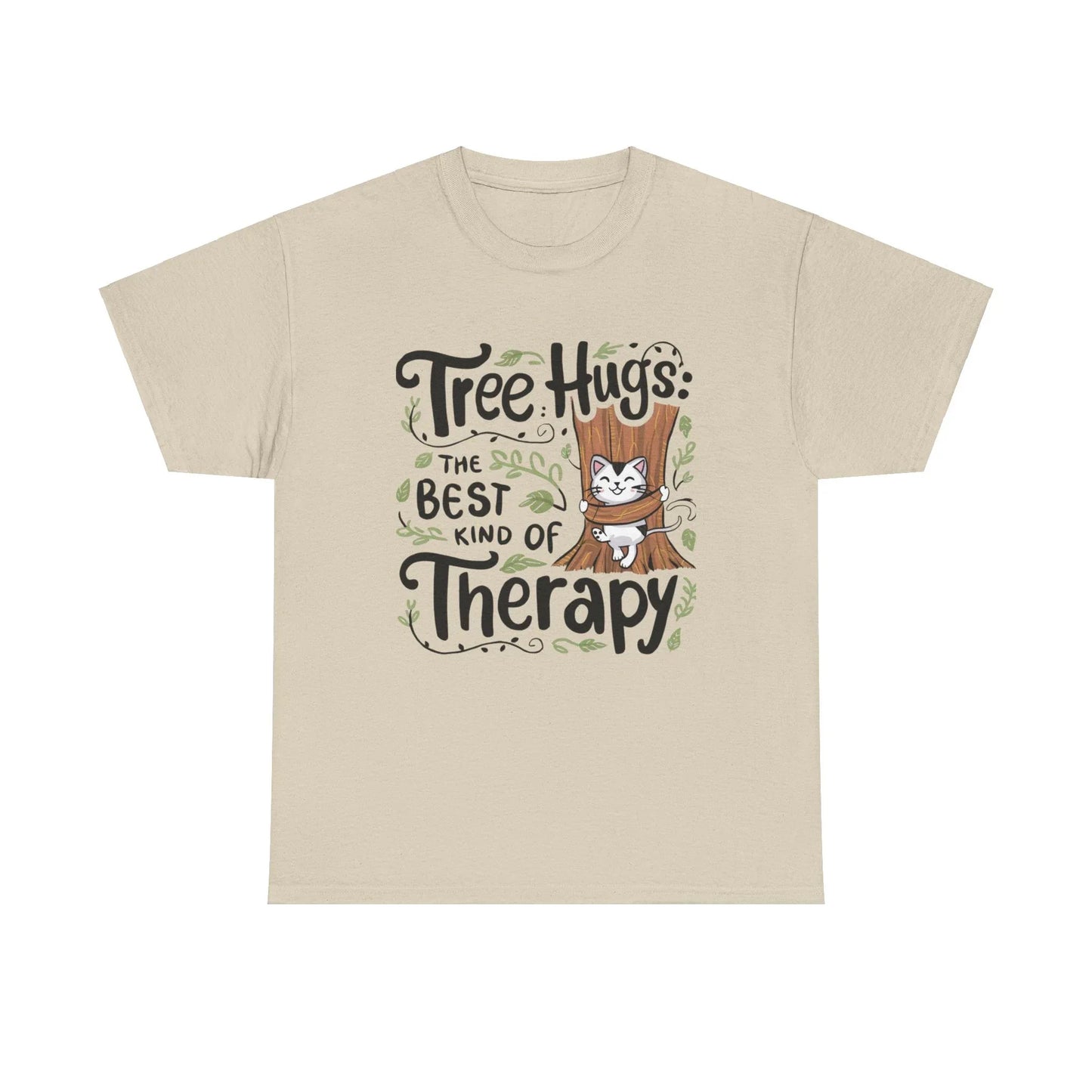 Tree Hugs Best Kind of Therapy Cotton T-Shirts - Billien