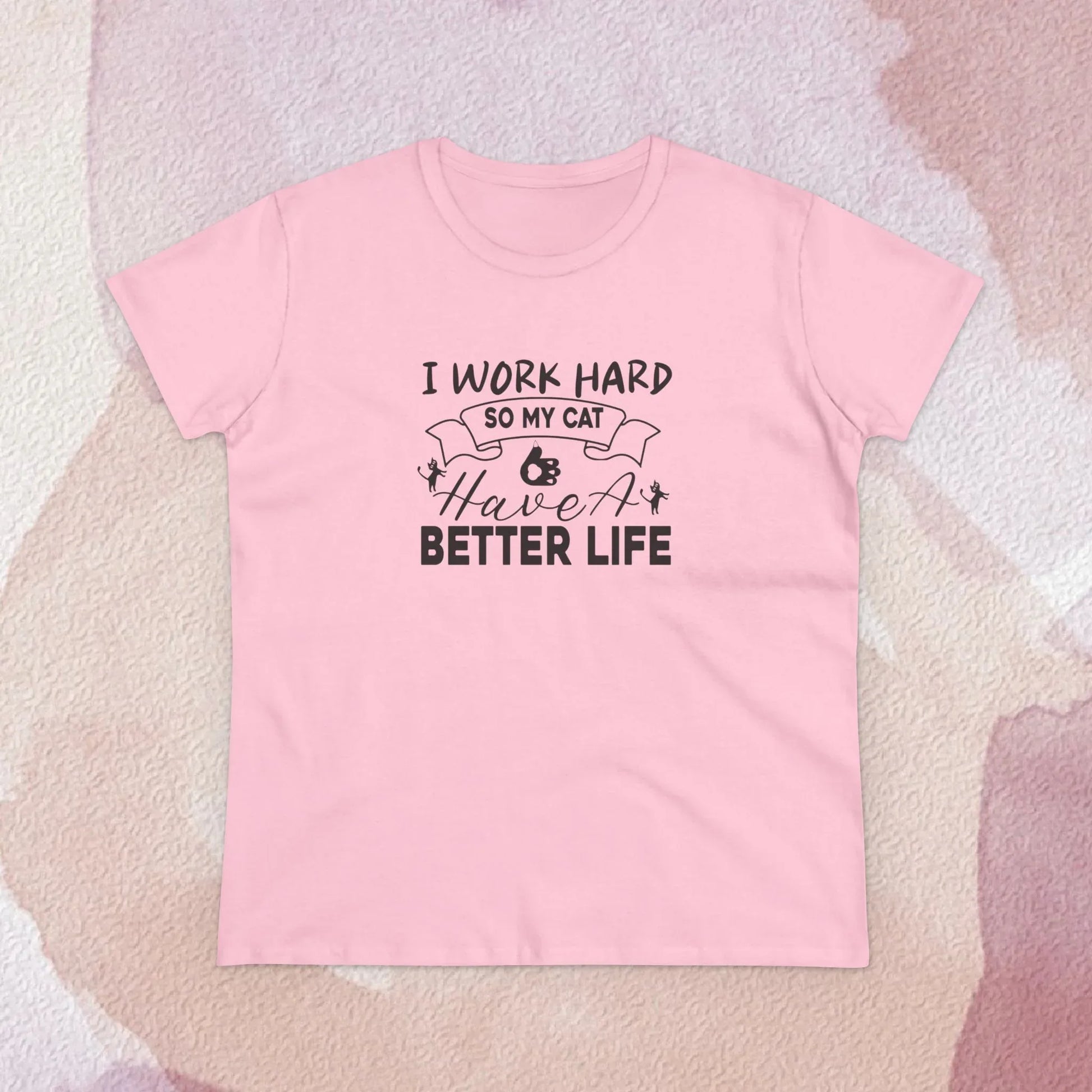 I Work Hard Women Cotton Tshirt - Billien
