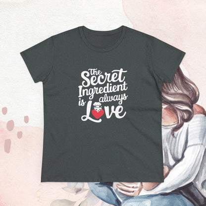 Secret Ingredient Is Love Women Cotton Tshirt - Billien