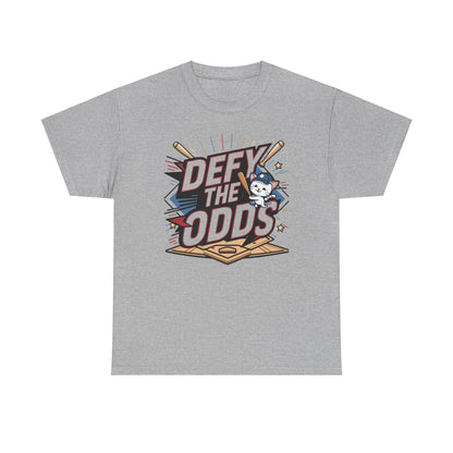 Defy The Odds Baseball Crew Neck Cotton Tees - Billien