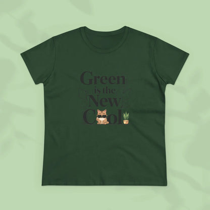 Green Is The New Cool Women Cotton Tshirt - Billien
