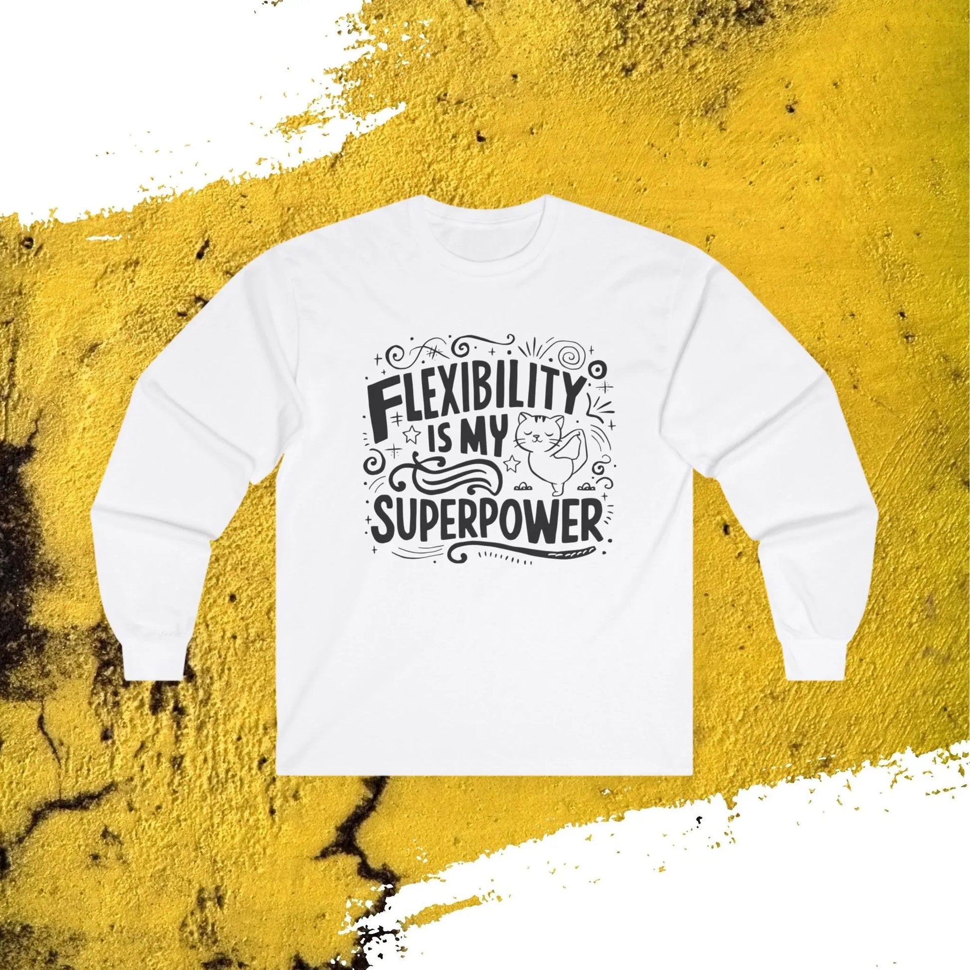 Flexibility Is My Superpower Long Sleeve Cotton T-Shirt - Billien