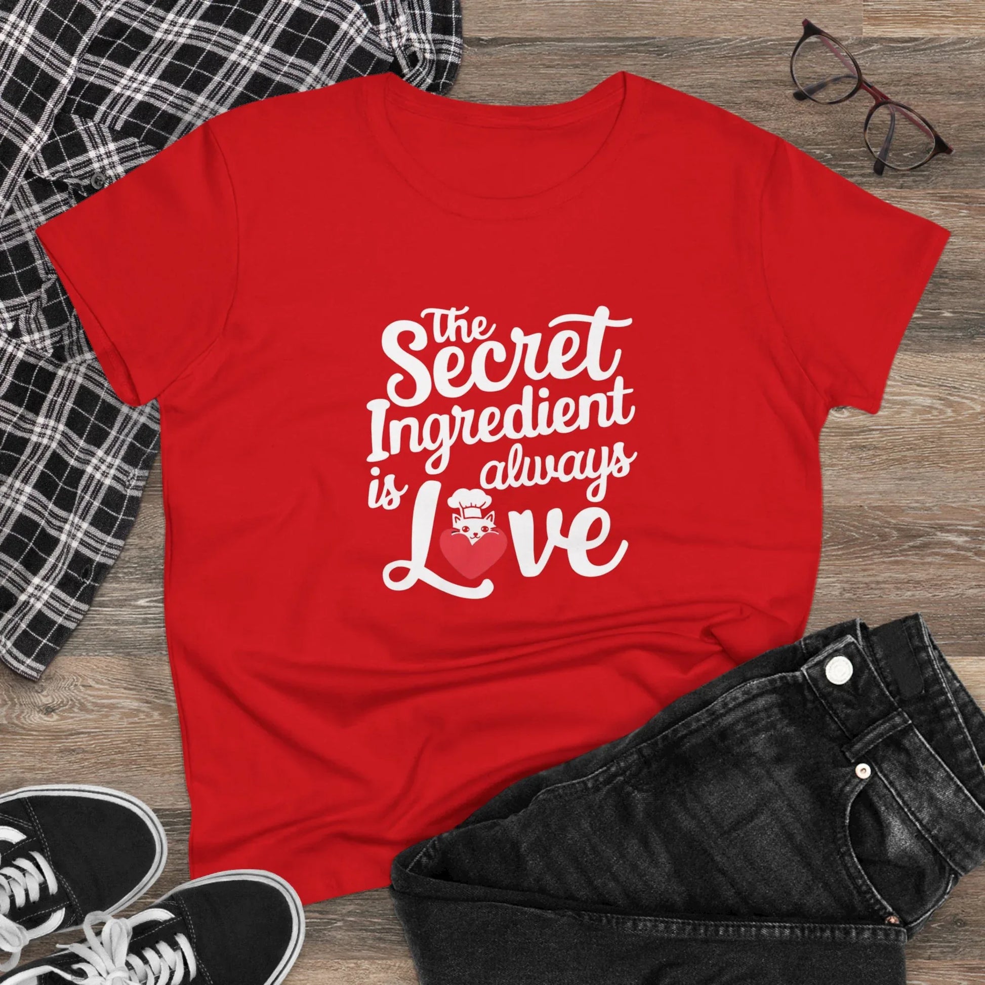 Secret Ingredient Is Love Women Cotton Tshirt - Billien