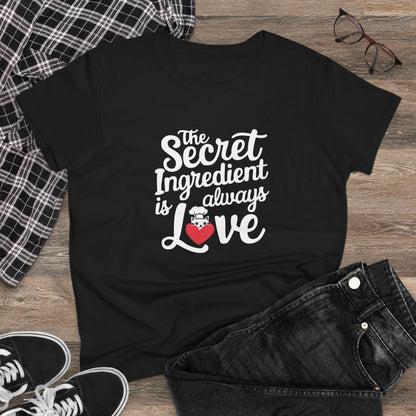Secret Ingredient Is Love Women Cotton Tshirt - Billien