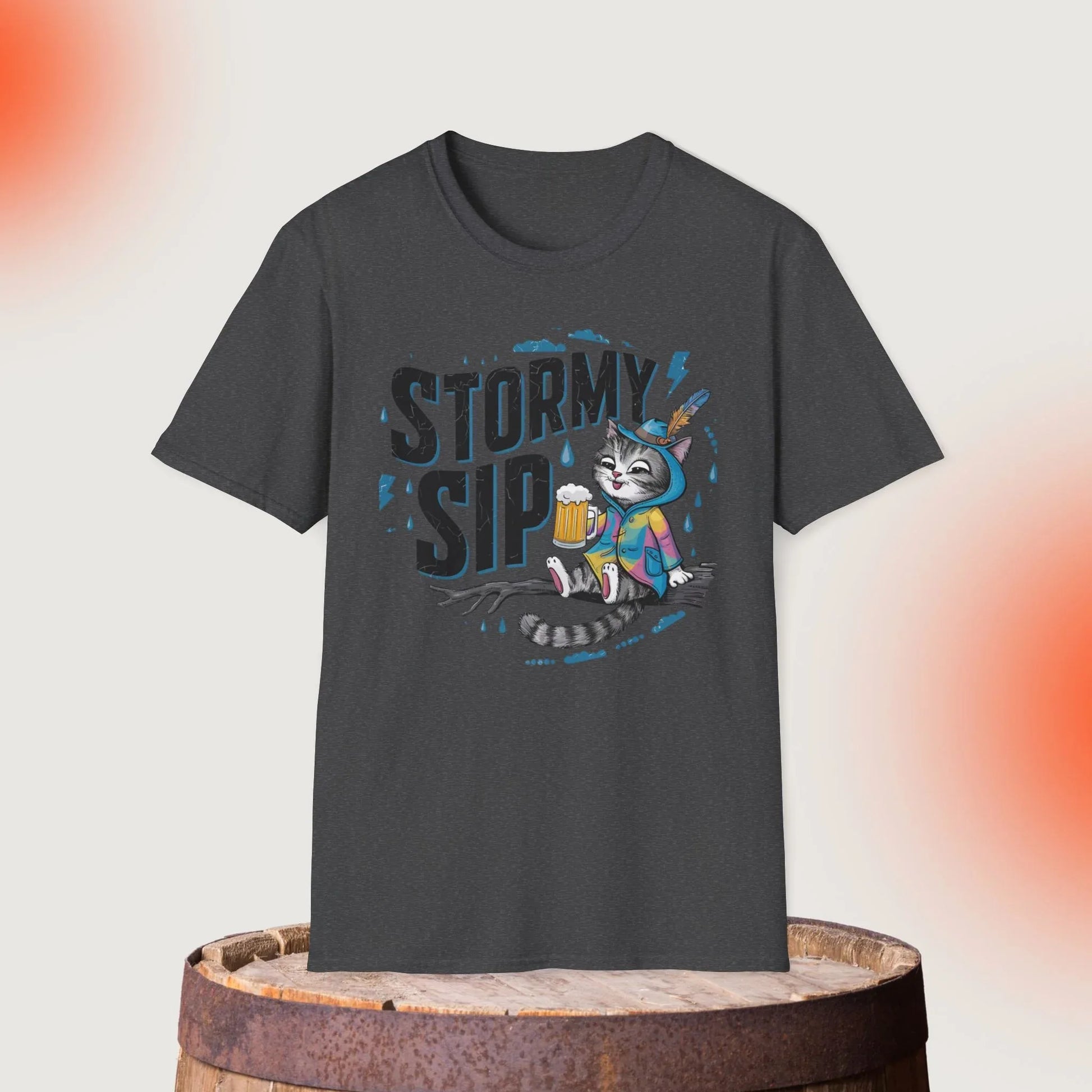 Stormy Sip Cotton Men Tshirt - Billien