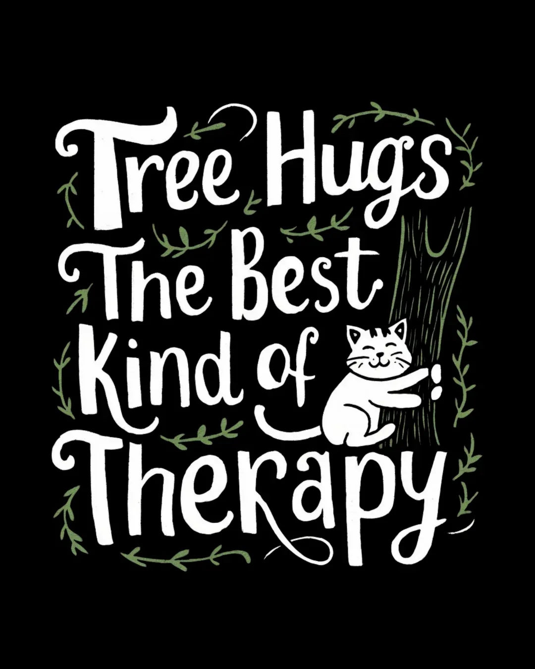 Tree Hug Best Kind of Therapy Cotton T-Shirt - Billien