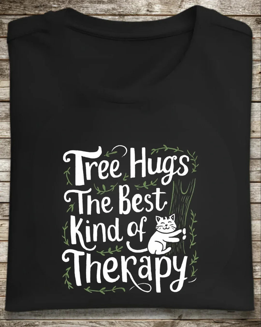 Tree Hug Best Kind of Therapy Cotton T-Shirt - Billien