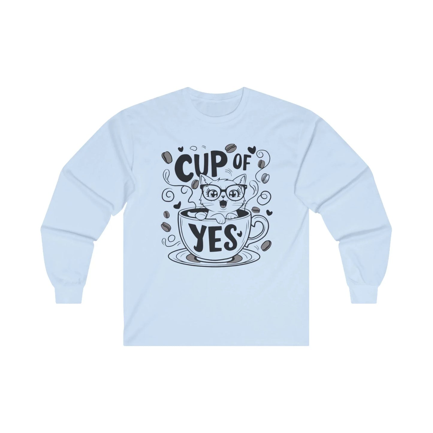 Cup Of Yes Cotton Long Sleeve Tshirt - Billien