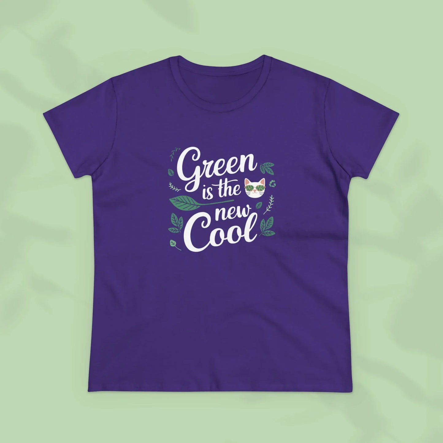 Green Is The New Cool Cotton Women Tshirt - Billien