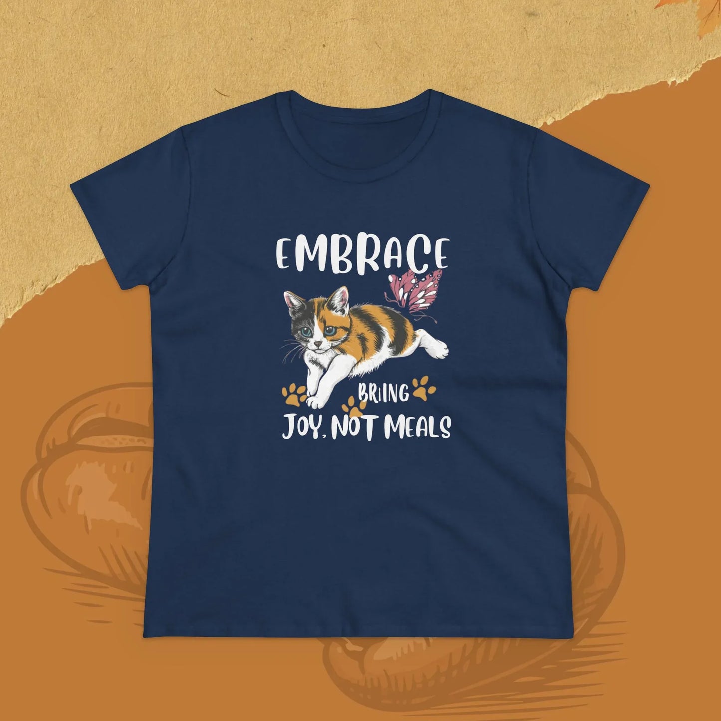 Embrace Bring Joy Not Meal Women Cotton Tshirt - Billien