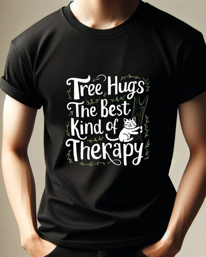 Tree Hug Best Kind of Therapy Cotton T-Shirt - Billien
