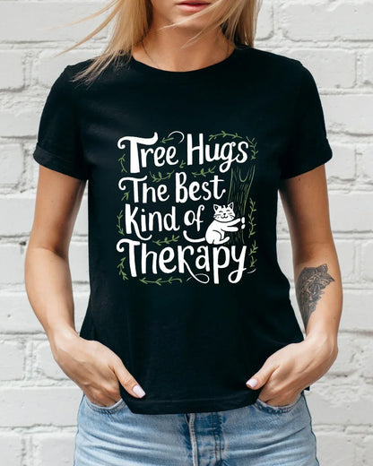 Tree Hug Best Kind of Therapy Cotton T-Shirt - Billien