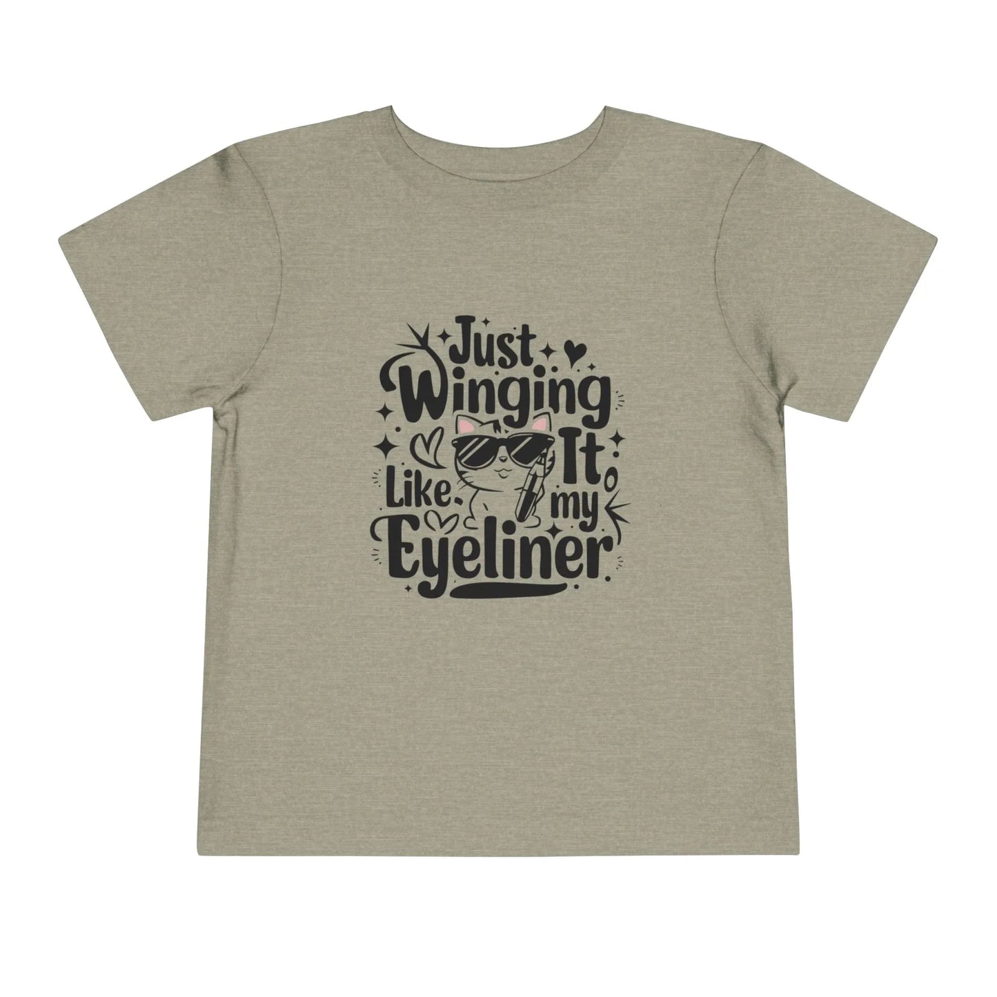 Just Winging it Like My Eyeliner Toddler Cotton T-Shirts - Billien
