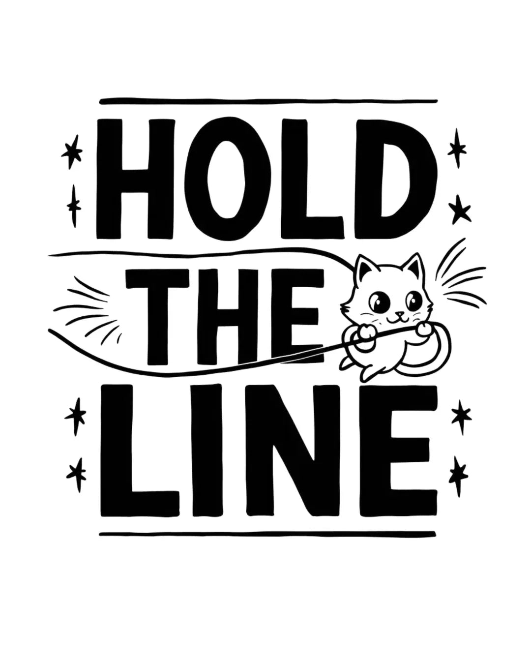 Hold The Line Idiom Cotton T-Shirt - Billien
