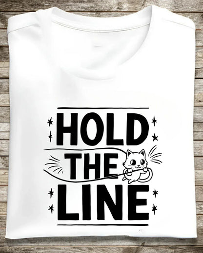 Hold The Line Idiom Cotton T-Shirt - Billien