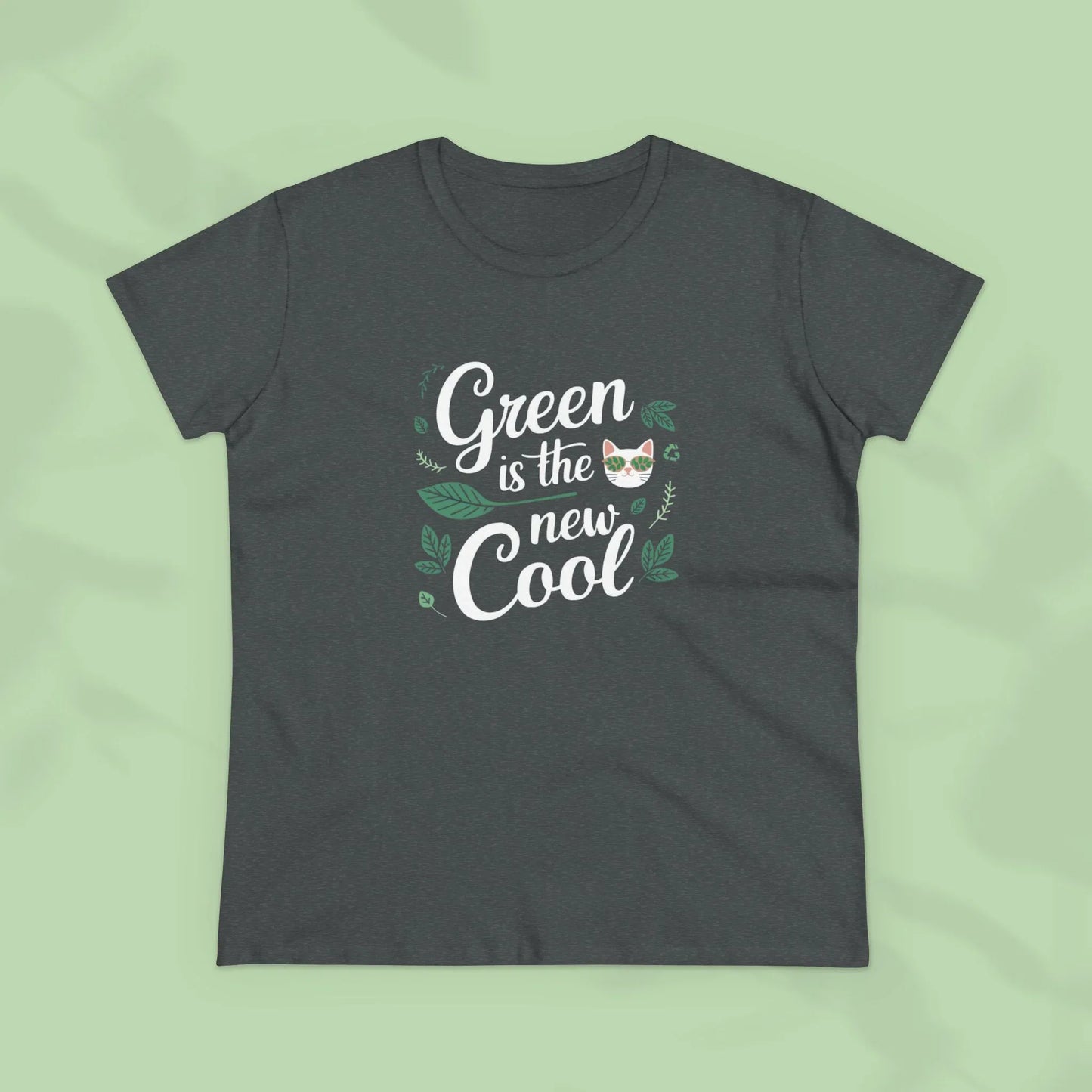 Green Is The New Cool Cotton Women Tshirt - Billien
