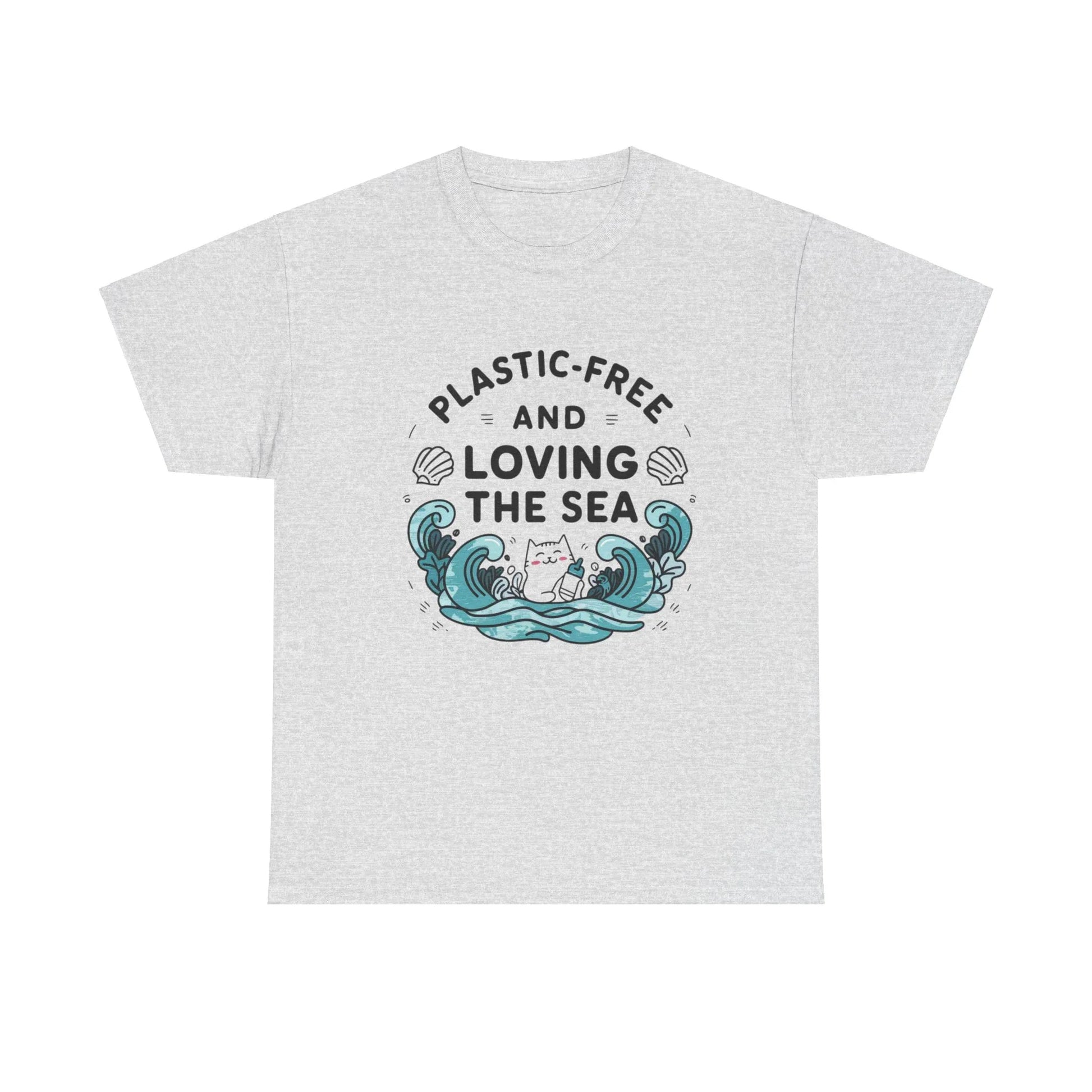 Plastic Free & Loving Sea Environmental Cotton T-Shirt - Billien