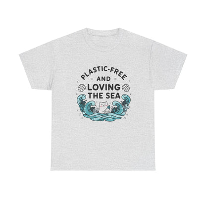 Plastic Free & Loving Sea Environmental Cotton T-Shirt - Billien