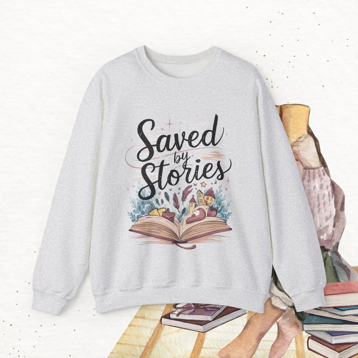 Saved By Stories Ultra Cotton Crewneck Sweatshirt - Billien
