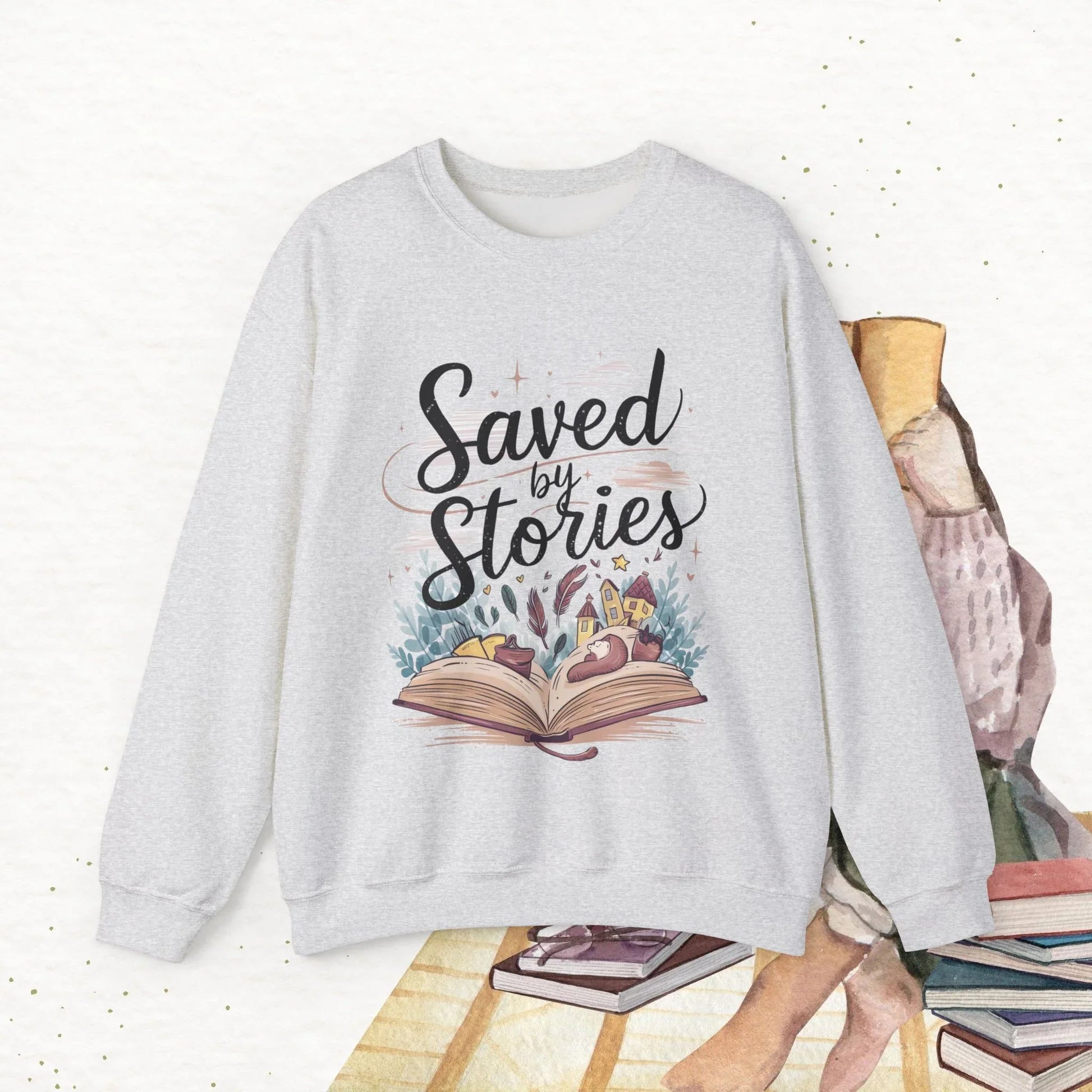Saved By Stories Ultra Cotton Crewneck Sweatshirt - Billien