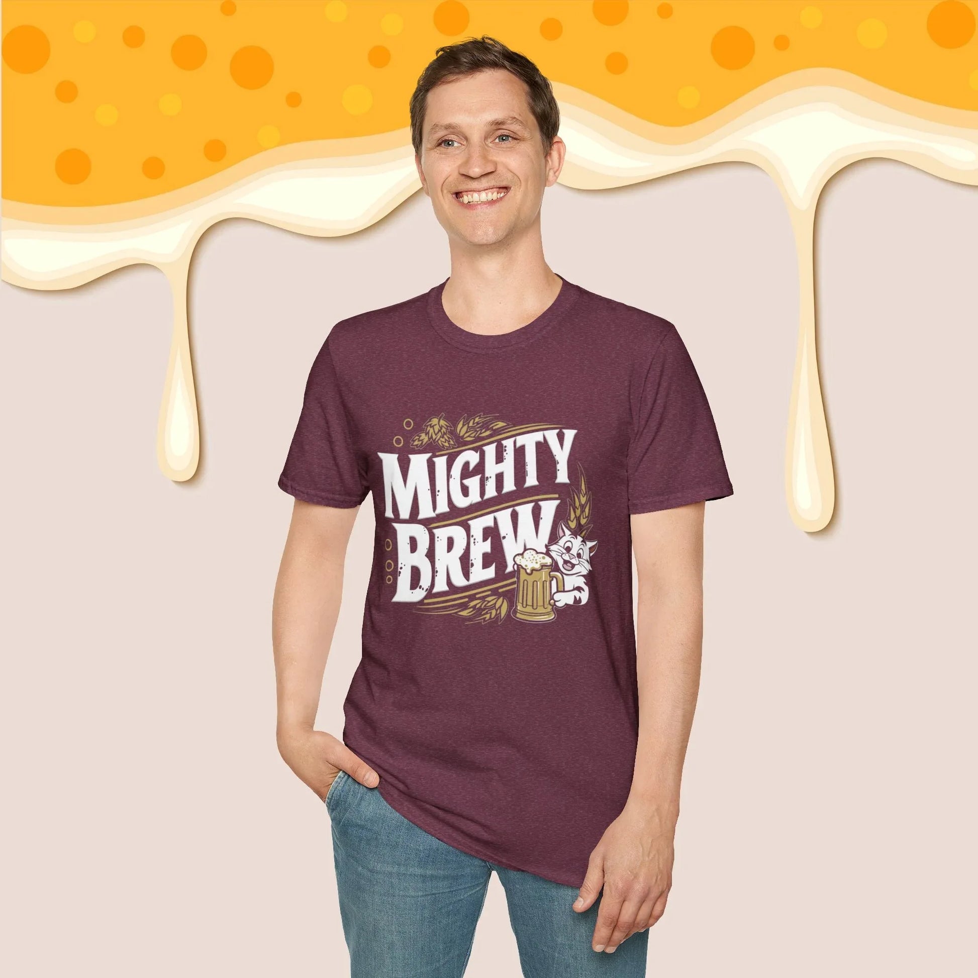 Mighty Brew Cotton Crew Neck Tshirt - Billien