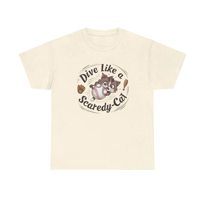Dive Like Scaredy Cat Baseball Cotton T-Shirts - Billien