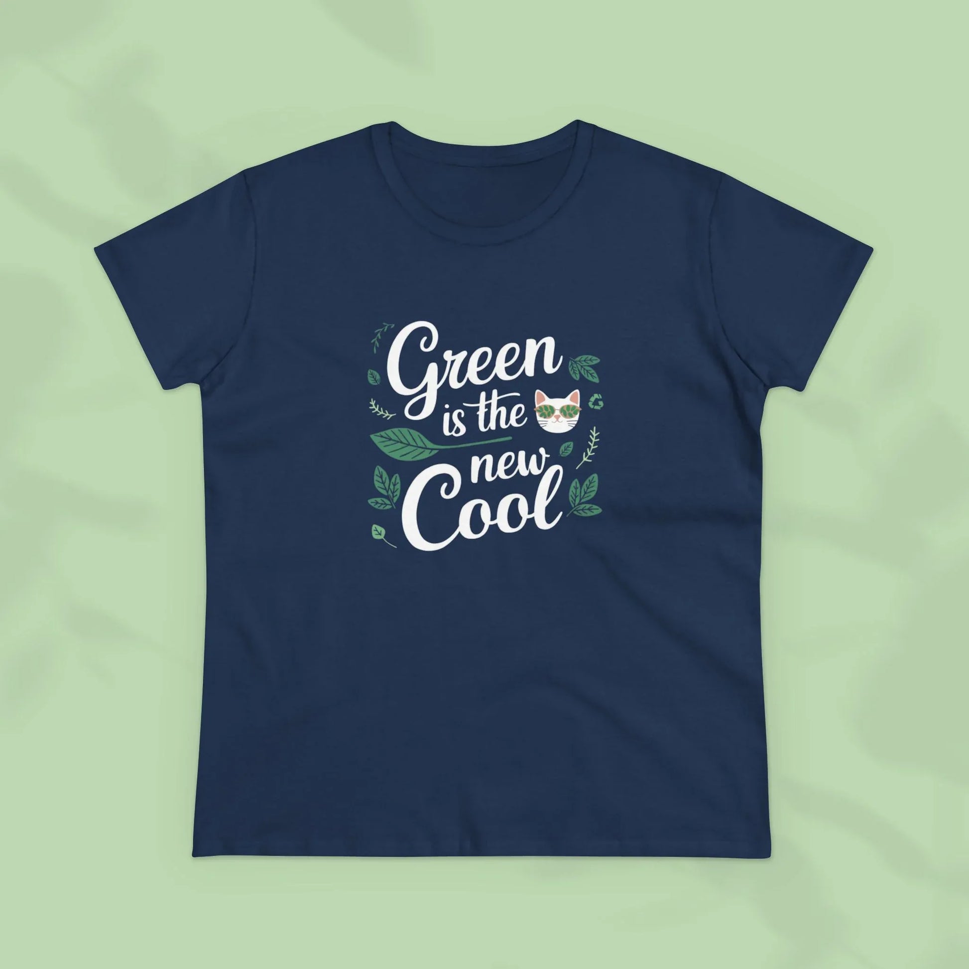 Green Is The New Cool Cotton Women Tshirt - Billien