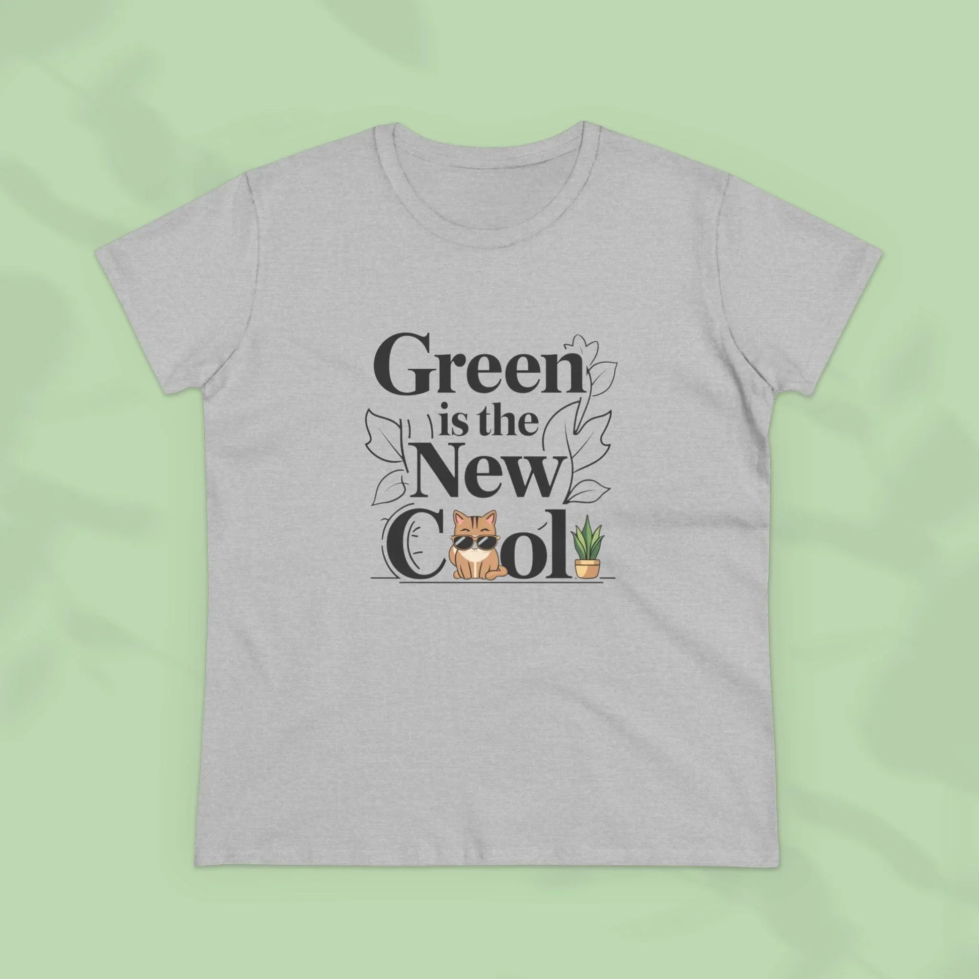 Green Is The New Cool Women Cotton Tshirt - Billien