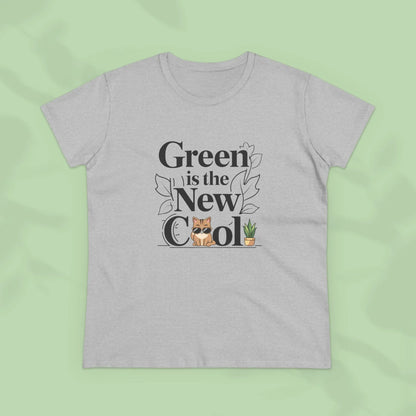 Green Is The New Cool Women Cotton Tshirt - Billien