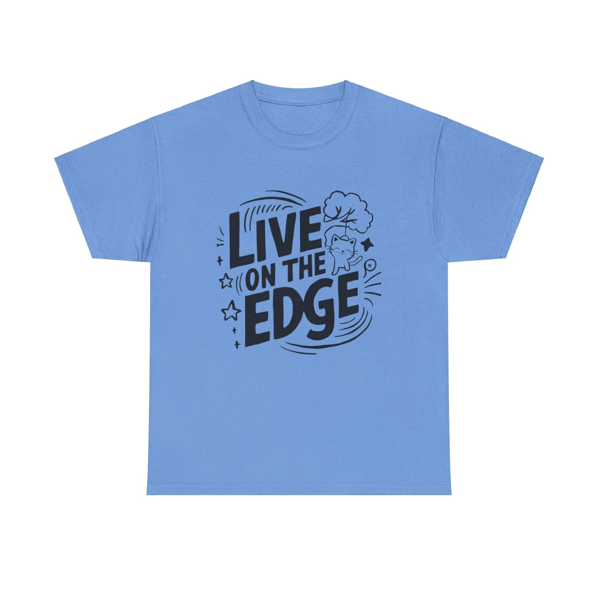 Live On The Edge Idiom Cotton T-Shirt - Billien