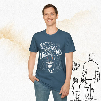 Young Fearless Unstoppable Crew Neck Cotton Men Tshirt - Billien
