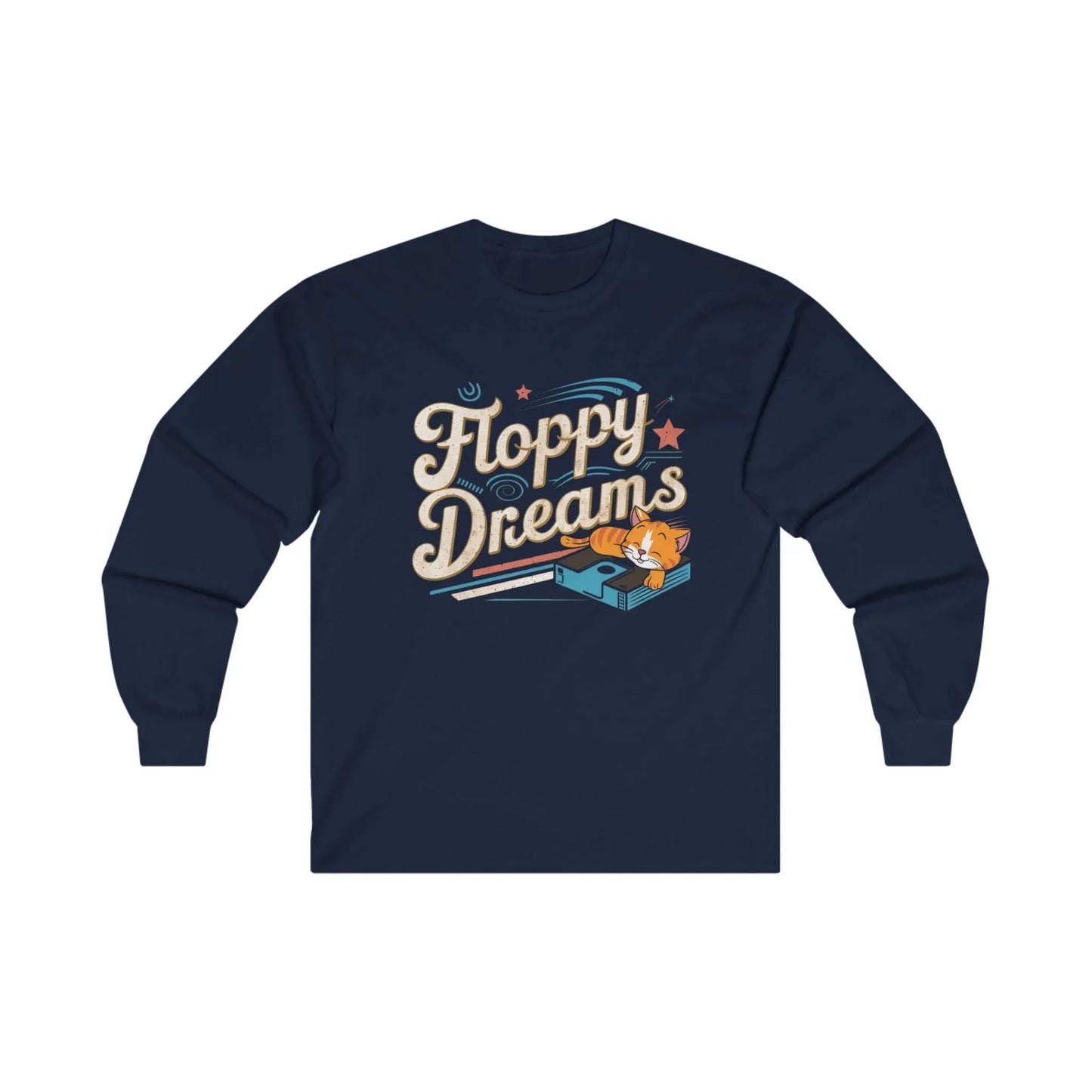 Floppy Dream Vintage Retro Video Games Cotton Long Sleeve Tshirt - Billien