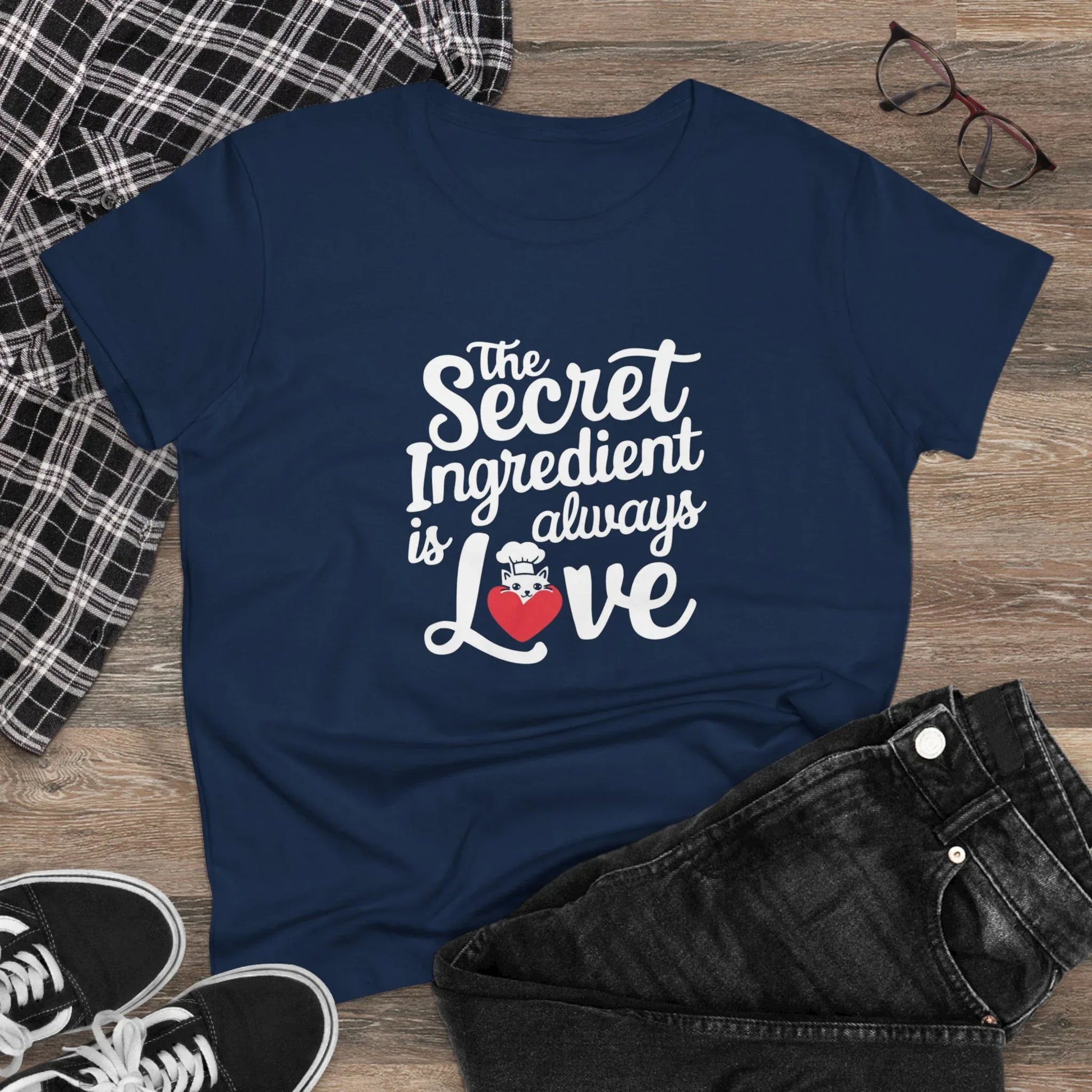 Secret Ingredient Is Love Women Cotton Tshirt - Billien