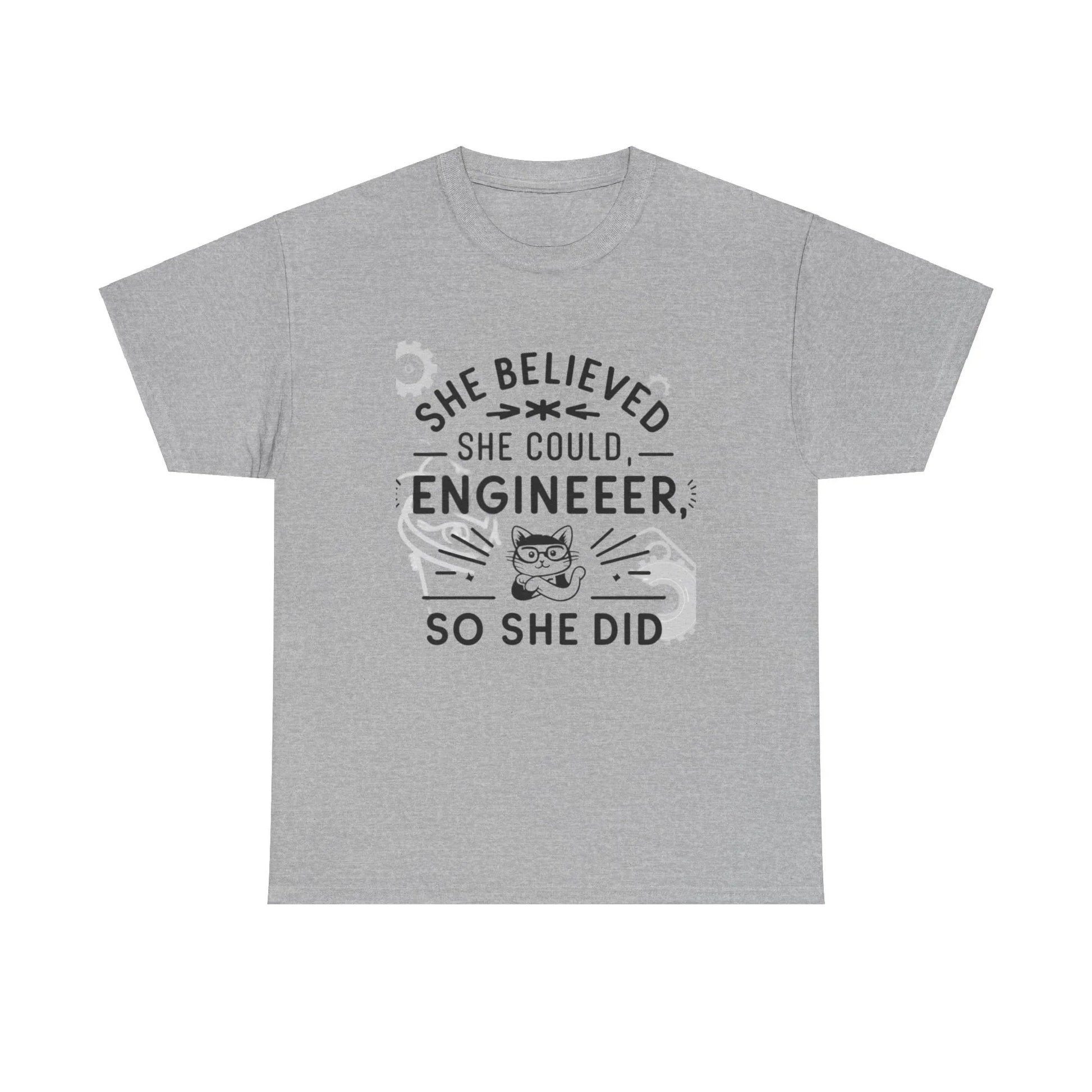 She Belive She Could Engineer Cotton T-Shirt - Billien
