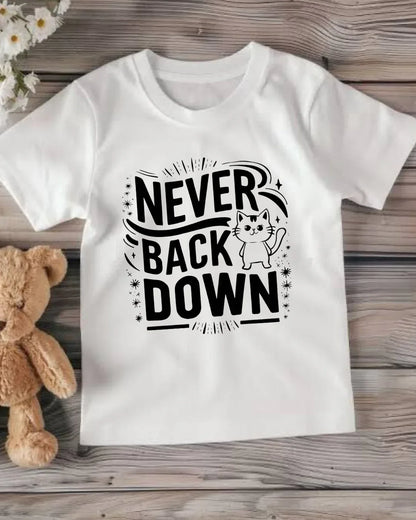 Never Back Down Youth Heavy Cotton T-Shirt - Billien