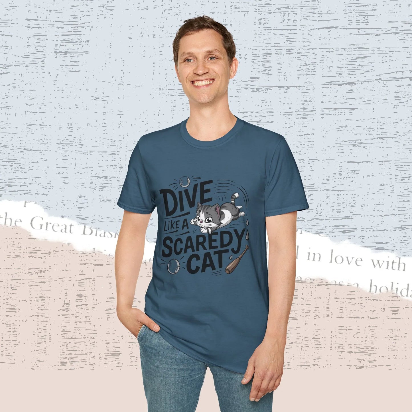 Dive Like Scaredy Cotton Men Tee - Billien