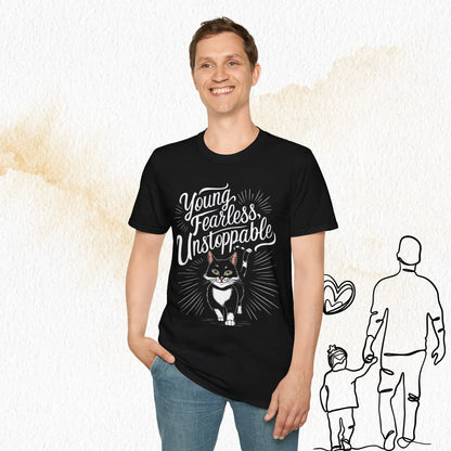 Young Fearless Unstoppable Crew Neck Cotton Men Tshirt - Billien