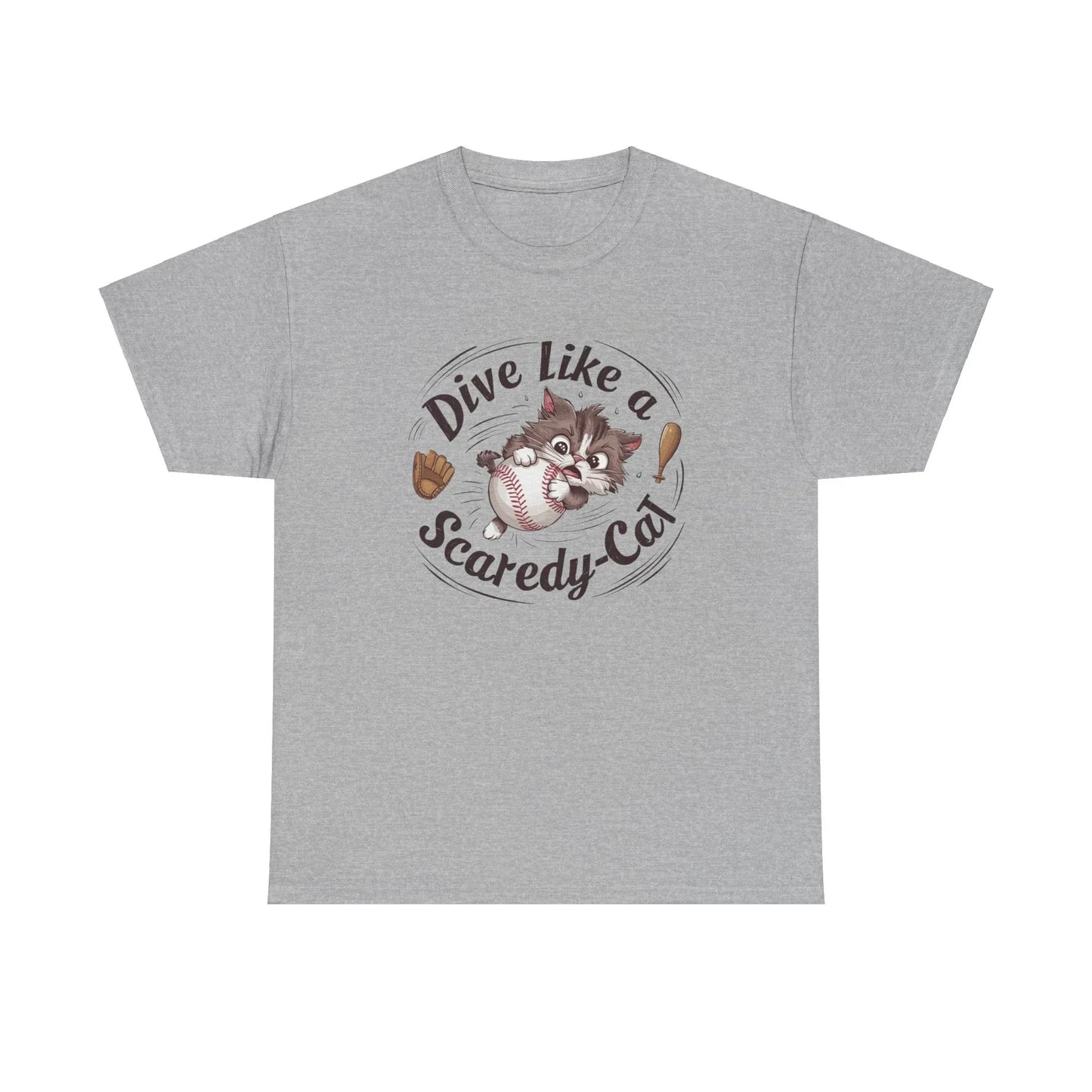 Dive Like Scaredy Cat Baseball Cotton T-Shirts - Billien