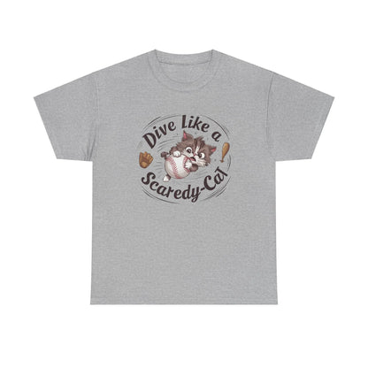Dive Like Scaredy Cat Baseball Cotton T-Shirts - Billien