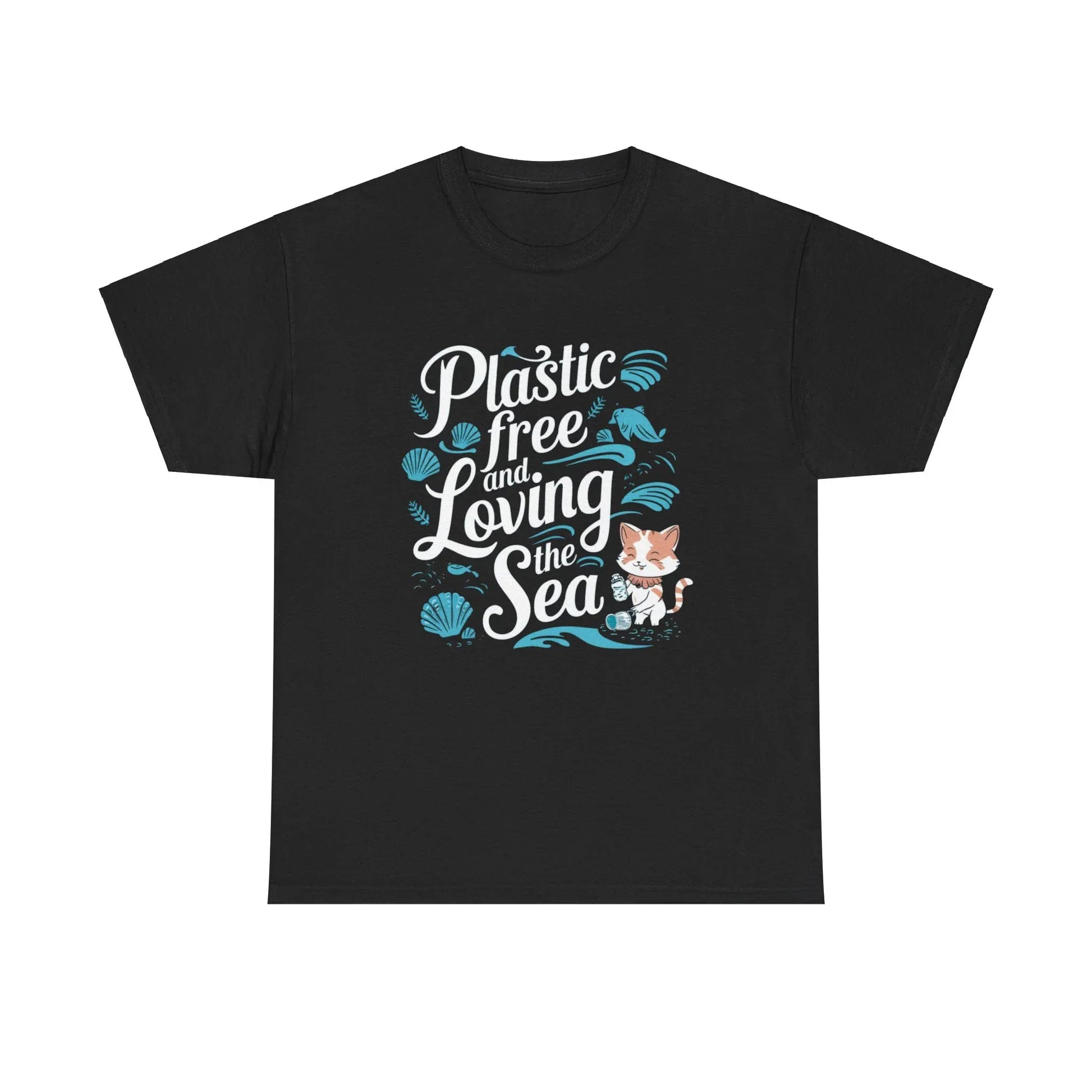 Plastics Free & Loving Sea Environmental Unisex Cotton Tee - Billien
