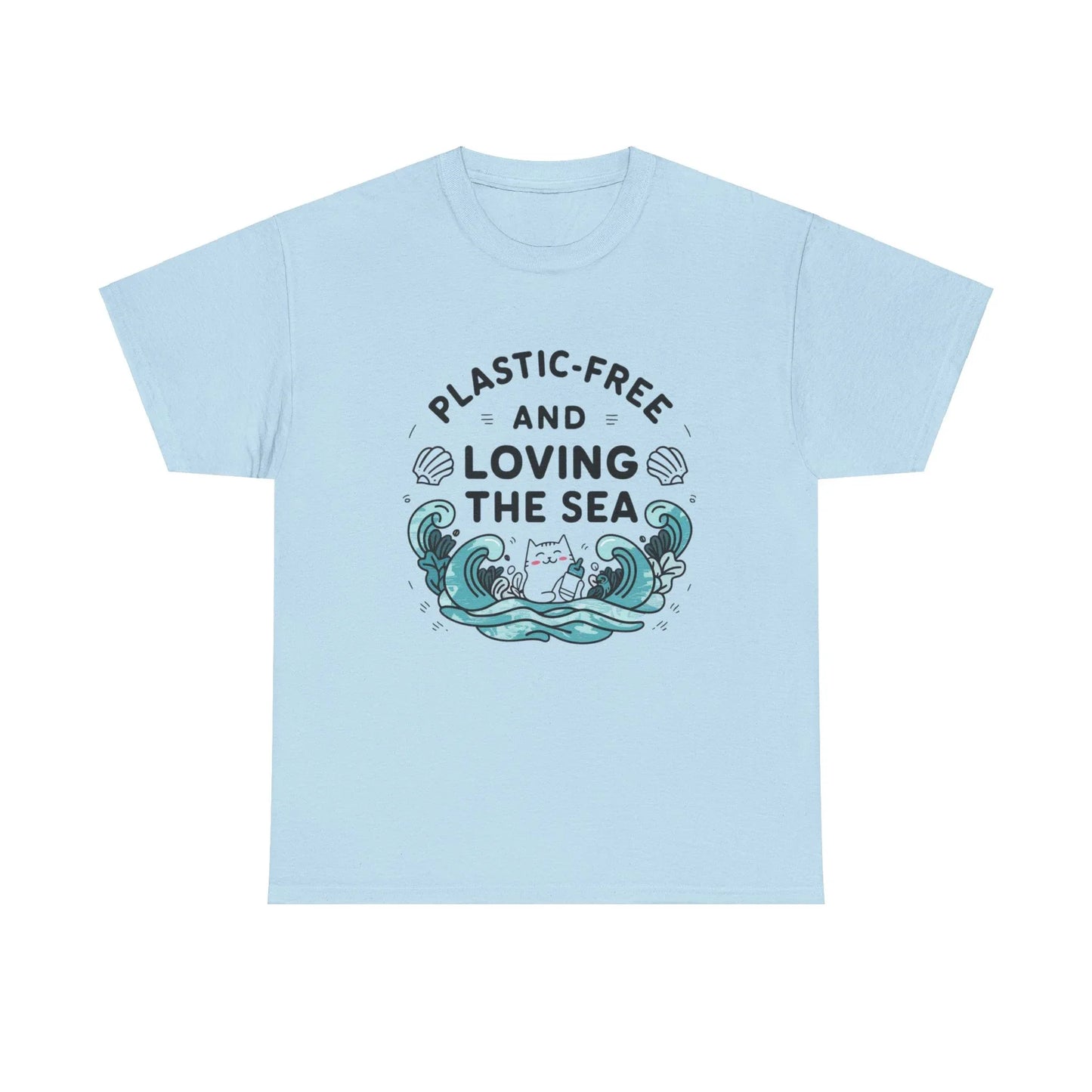 Plastic Free & Loving Sea Environmental Cotton T-Shirt - Billien